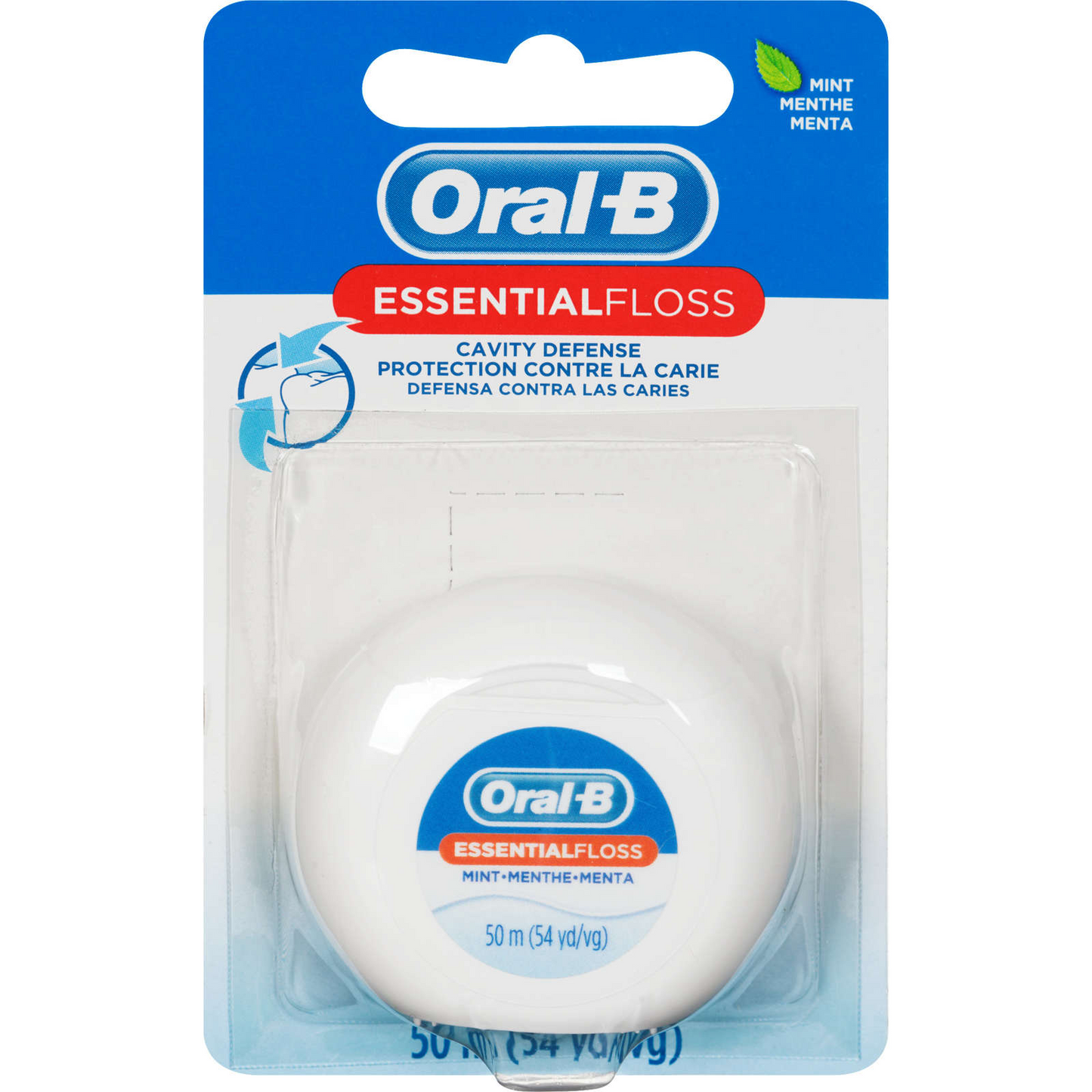 Oral-B Essential Floss Wax Mint Fresh Breath Healthy Gums Dental 50 Meters NEW