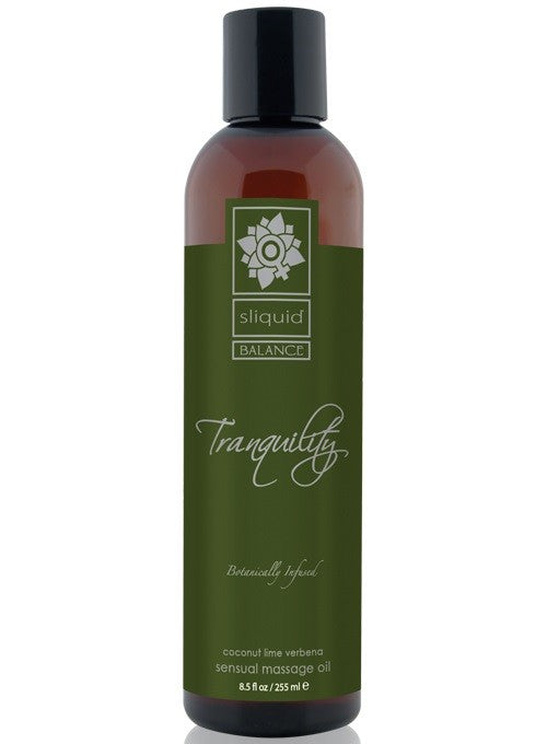 Sliquid Balance Tranquility Sensual Massage Oil - Coconut Lime Verbena (255 mL)