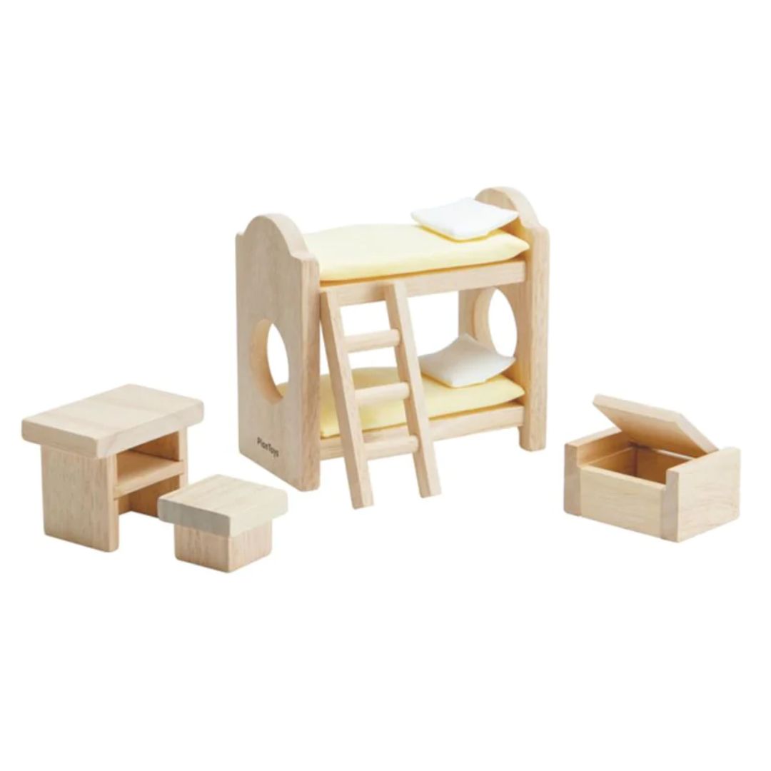 Wooden Dollhouse Furniture - Children's Bedroom