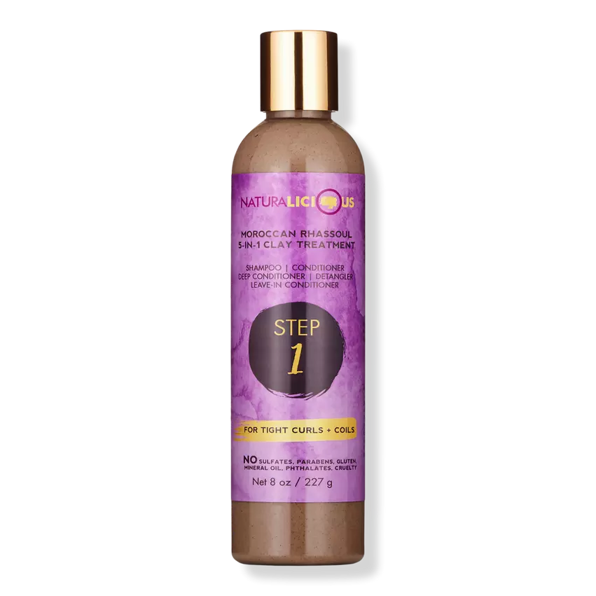 NATURALICIOUS | Moroccan Rhassoul 5 in 1 Clay Treatment 8oz