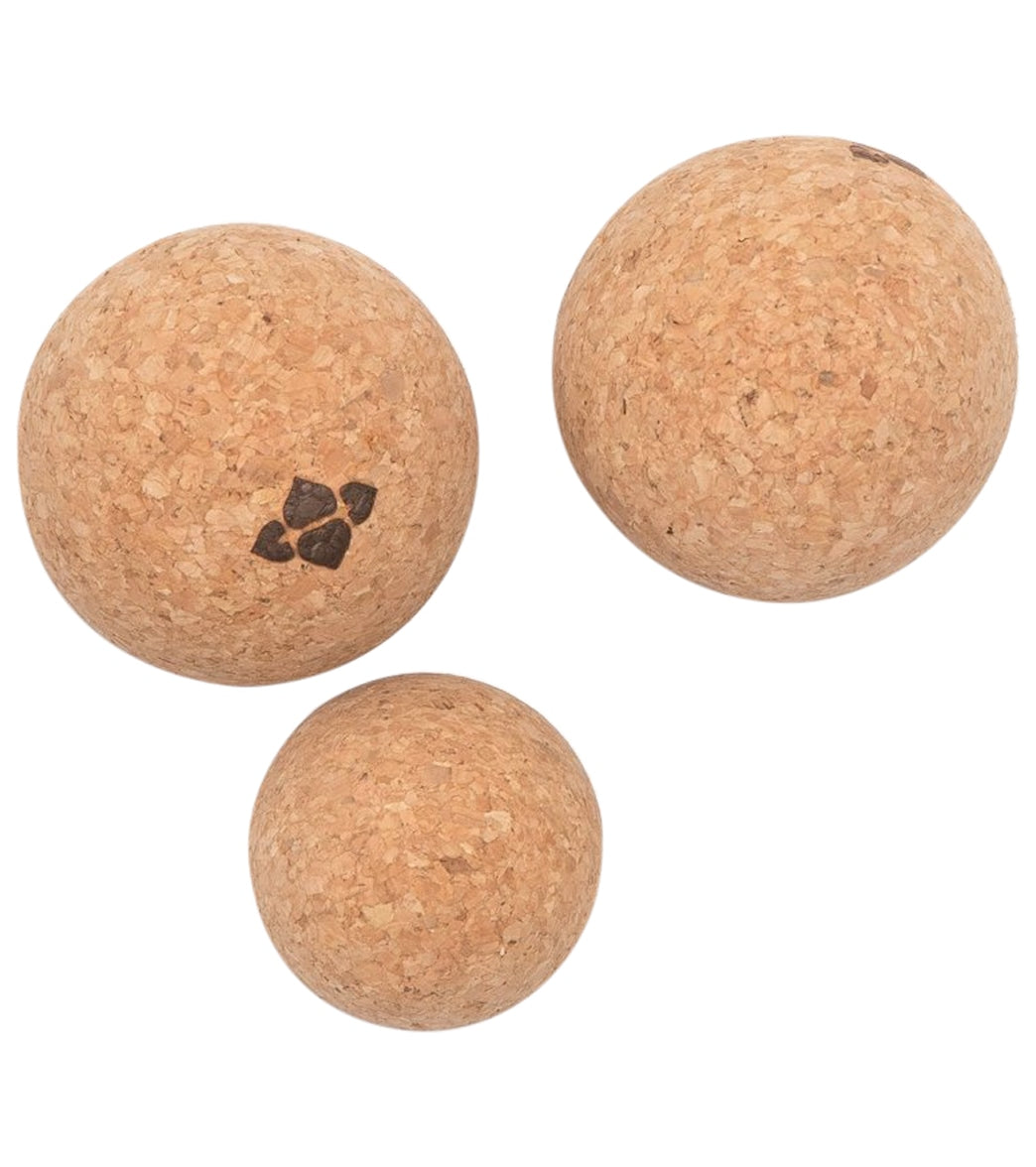 Halfmoon Natural Cork Massage Ball Trio