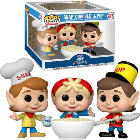 Funko Pop! Moment #227 - Kellogg's Rice Krispies Snap, Crackle, and Pop Vinyl Figure (75359)