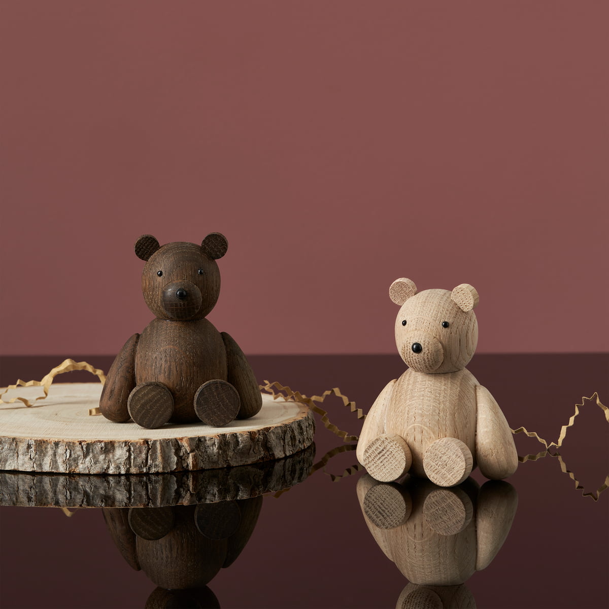 Teddy Wooden Figure