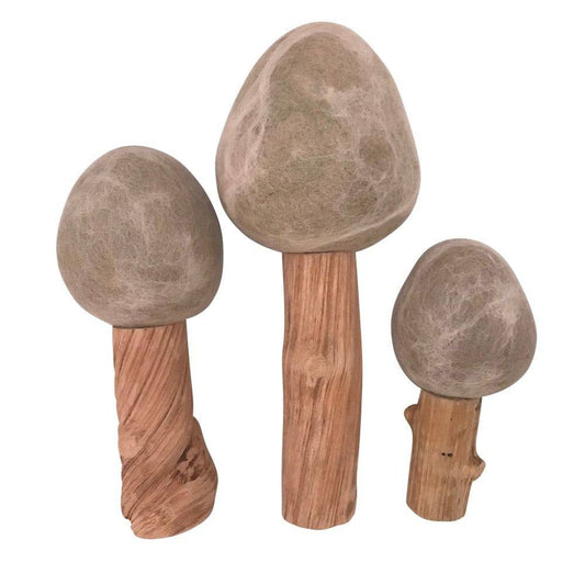 Wool Felted Winter Trees, Set of 3